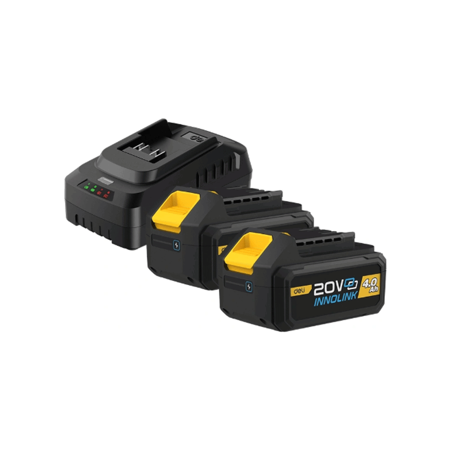Deli EDL-CM20A4E LI-Ion Battery and Charger Set 20V 4Ah
