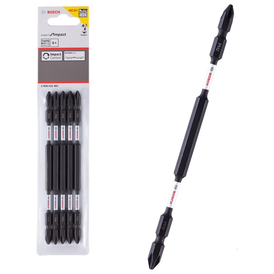 Bosch Impact PH2 Double Ended Philips Screwdriver Bits 5Pcs 150mm (2608522407) | Bosch by KHM Megatools Corp.