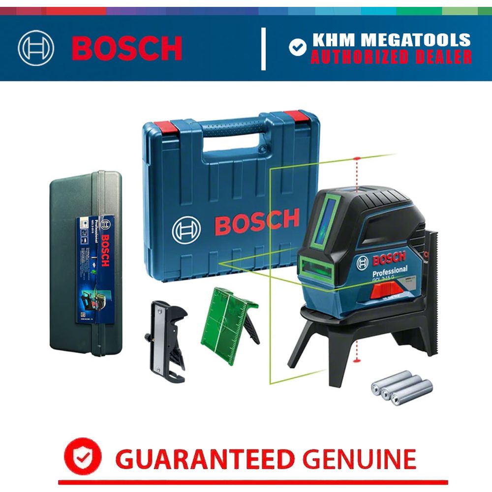 Bosch GCL 2-15 G Cross Line Laser Level With Plumb Points (15meters) | Bosch by KHM Megatools Corp.