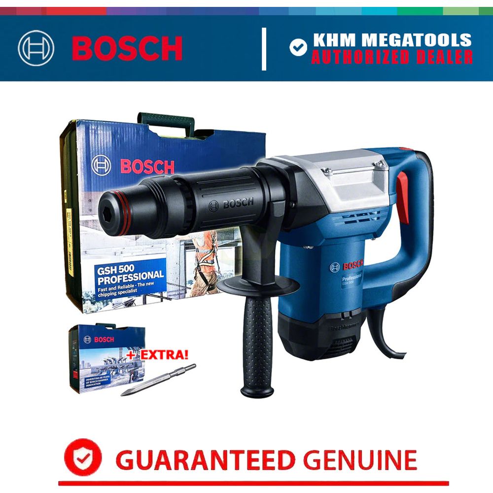 Bosch GSH 500 17mm HEX Chipping Gun / Demolition Hammer 7.8J [Contractor's Choice] | Bosch by KHM Megatools Corp.
