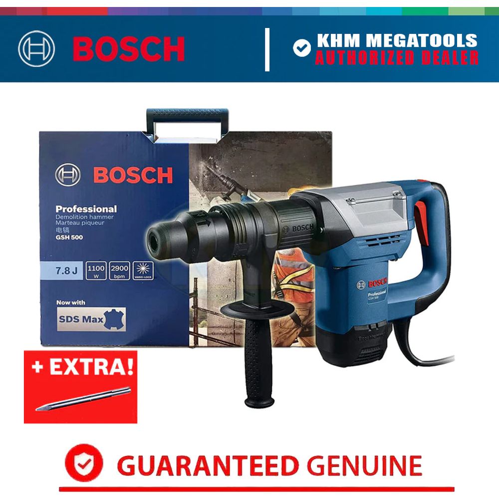 Bosch GSH 500 SDS-Max Chipping Gun / Demolition Hammer 7.8J [Contractor's Choice]