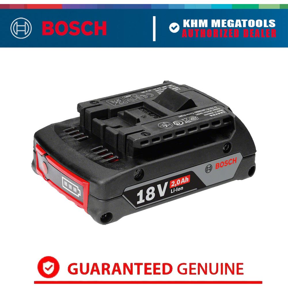 Bosch GBA 18V / 2.0Ah Battery M-B Lithium Ion Battery | Bosch by KHM Megatools Corp.