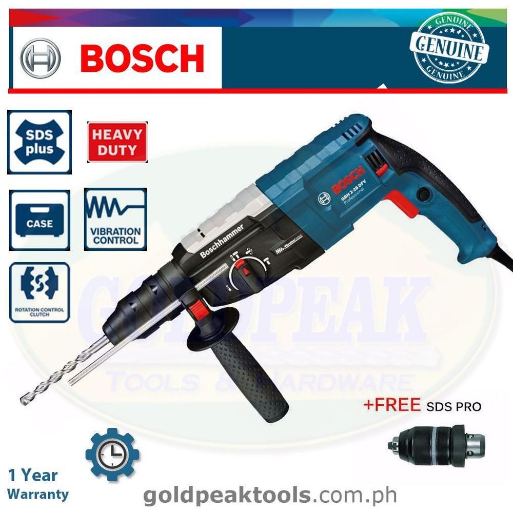 Bosch GBH 2-28 DFV 3-Modes Rotary Hammer - Goldpeak Tools PH Bosch