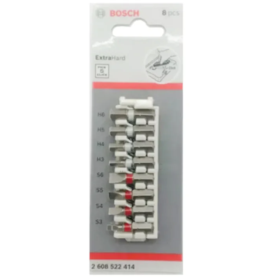 Bosch SL and Hex Pick and Click Insert Impact Bit Set 8pcs (2608522414) | Bosch by KHM Megatools Corp.