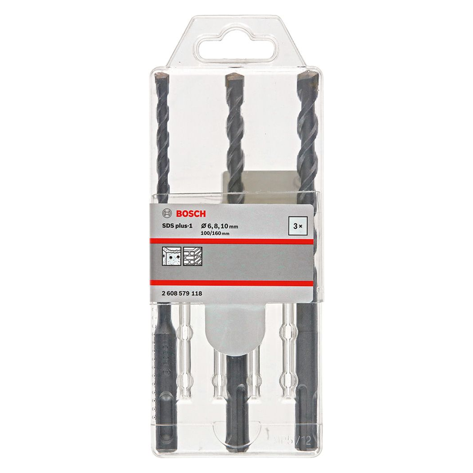 Bosch SDS-Plus Drill Bit Set 3pcs for Concrete  (2608579118)