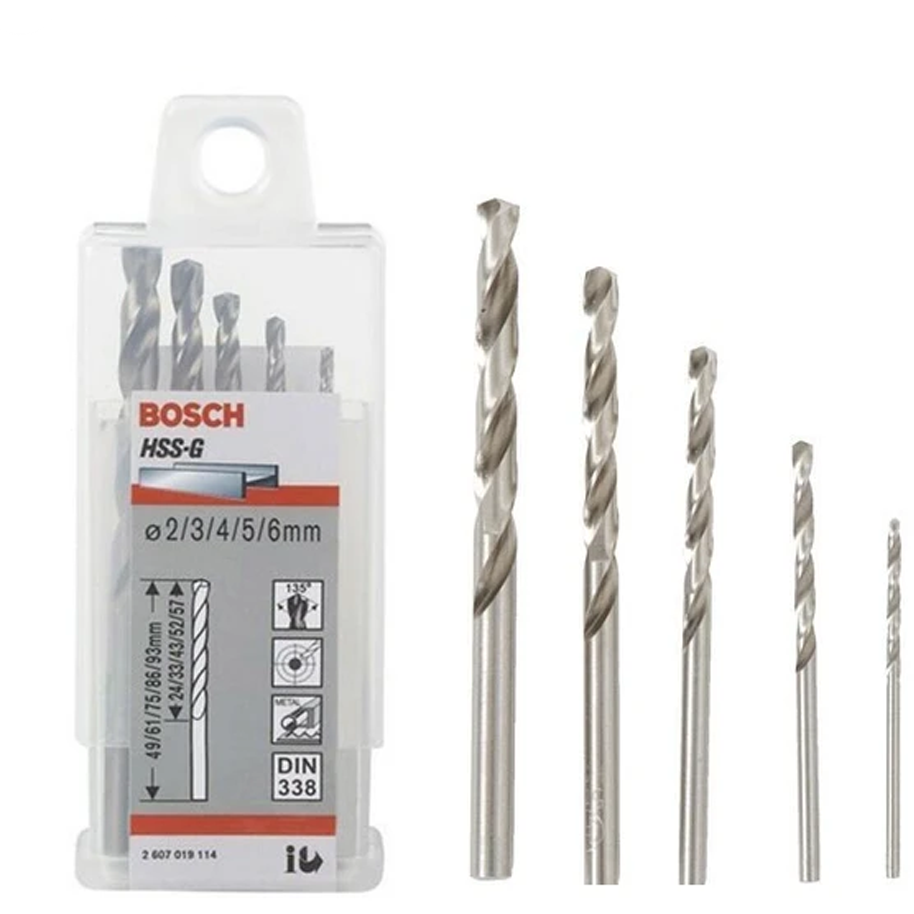 Bosch Metal Twist Drill Bit Set 5Pcs (2607019114)