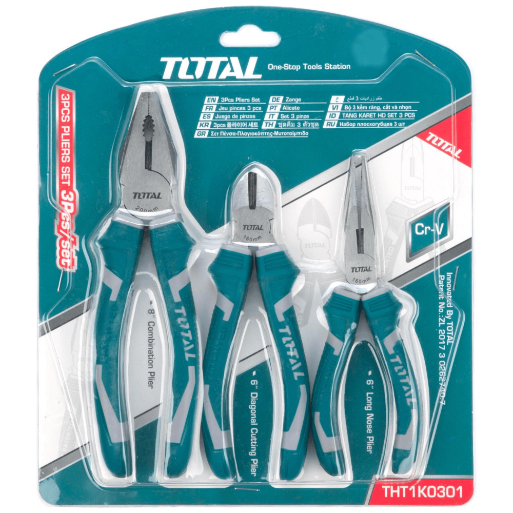 Total THT1K0301 3pcs Pliers Set | Total by KHM Megatools Corp.