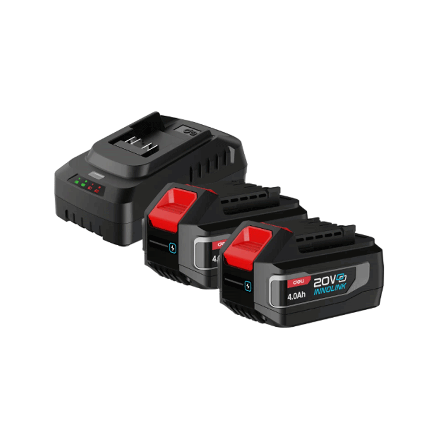Deli EDE-CM20A2E 4.0Ah Lithium-Ion Battery 20V Charger Set