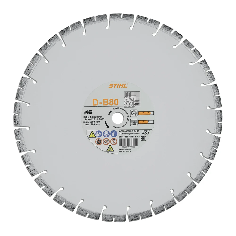 Stihl D-B80 Diamond Cut Off Wheel / Cutting Disc 350MM