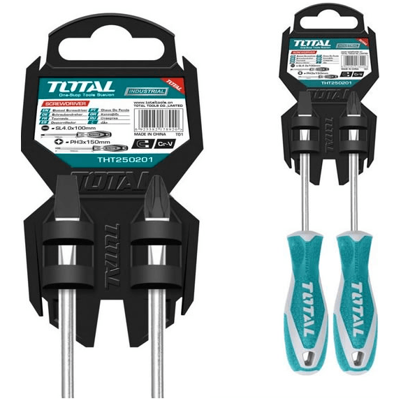 Total THT250201 2pcs Screwdriver Set | Total by KHM Megatools Corp.