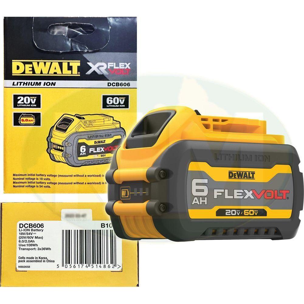 Dewalt DCB606 20V/60V Flexvolt Lithium Ion Battery (6.0Ah) - KHM Megatools Corp.