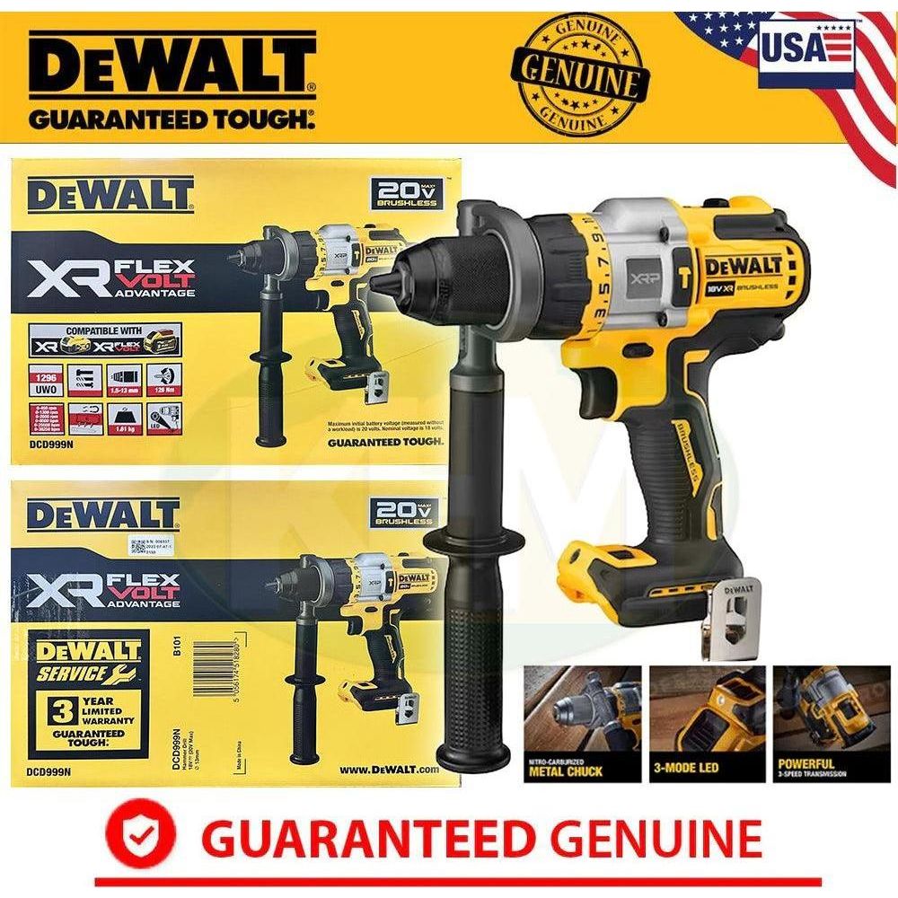 Dewalt DCD999N 20V/60V Flexvolt Cordless Hammer Drill 13mm (Bare) - KHM Megatools Corp.