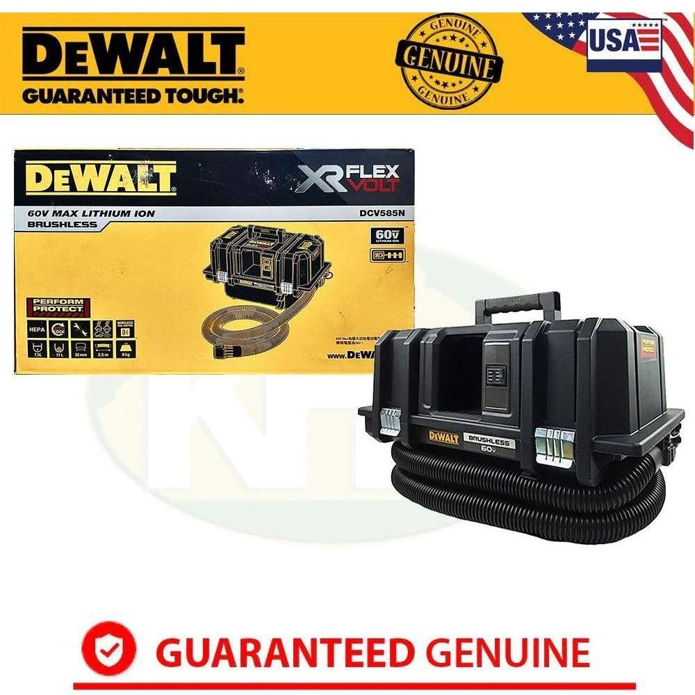 Dewalt DCV585N 60V Flexvolt Cordless Vacuum (Wet & Dry) / Dust Extractor 11L (Bare) - KHM Megatools Corp.