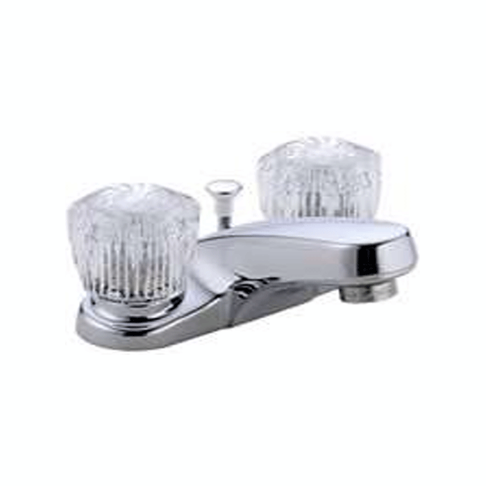 Delta Two Handle Centerset with  Pop-up Acrylic Handle