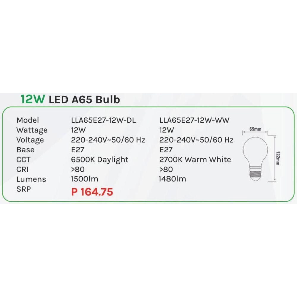 Omni 12W LED A65 Light Bulb E27 - KHM Megatools Corp.