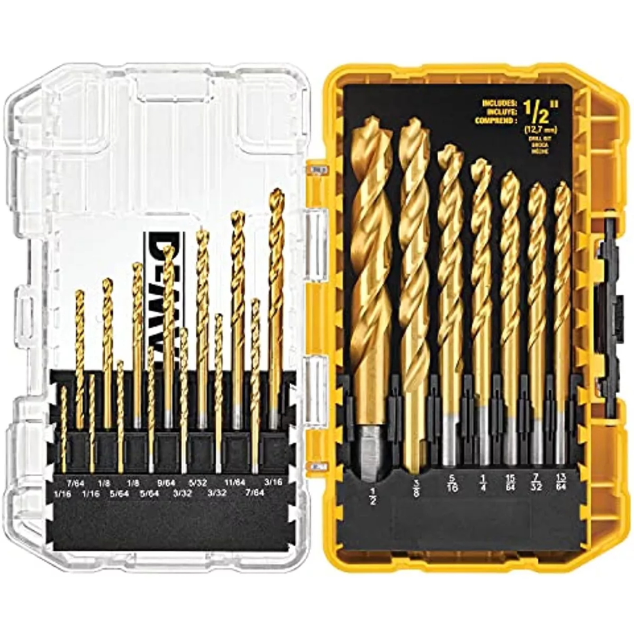 Dewalt DW1361 Titanium Nitrate Coated Drill Bit Set 21Pcs