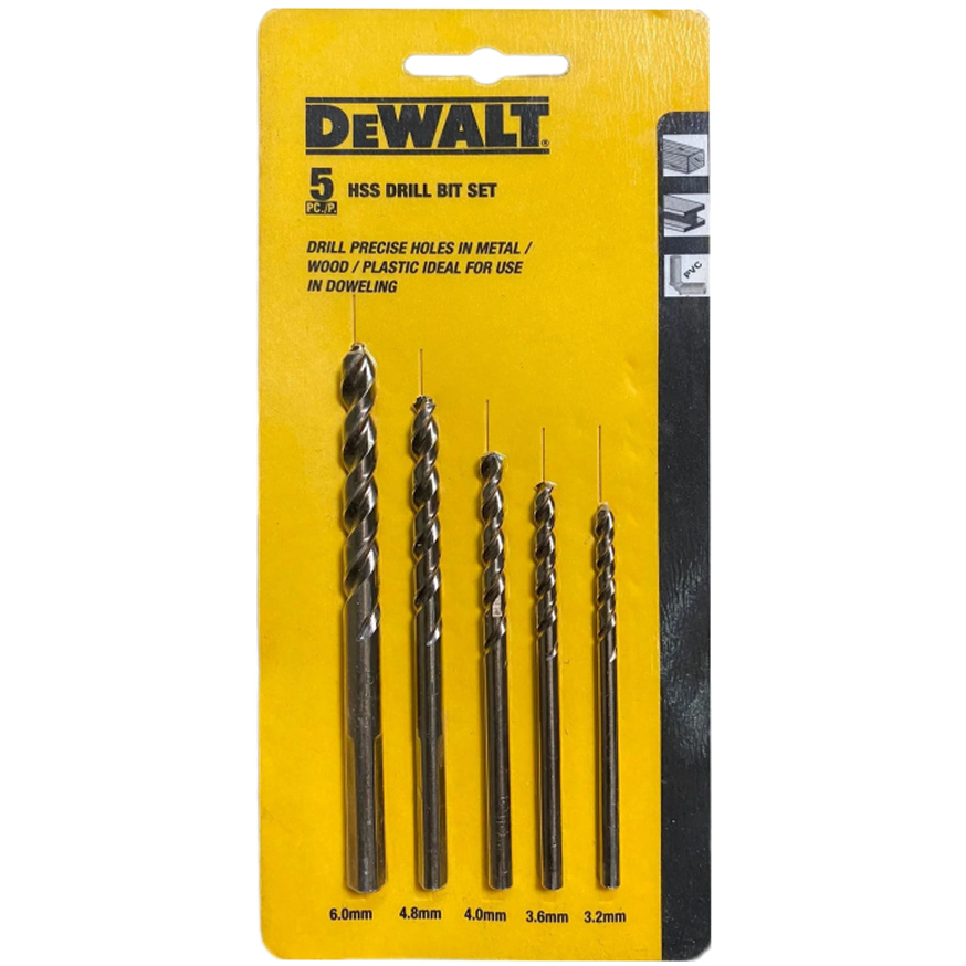 Dewalt N028612 HSS Drill Bit Set 5Pcs