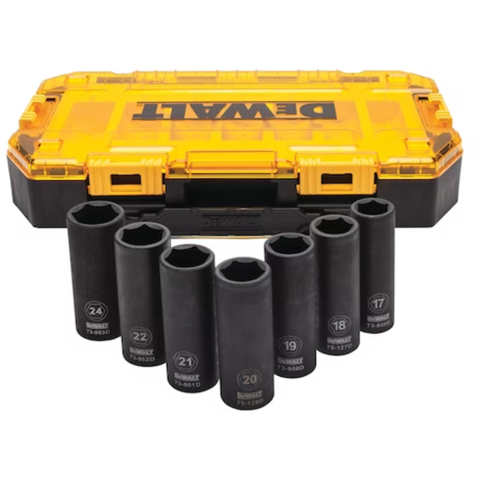 Dewalt DWMT74737 Deep Socket 1/2 Drive Set 7Pcs