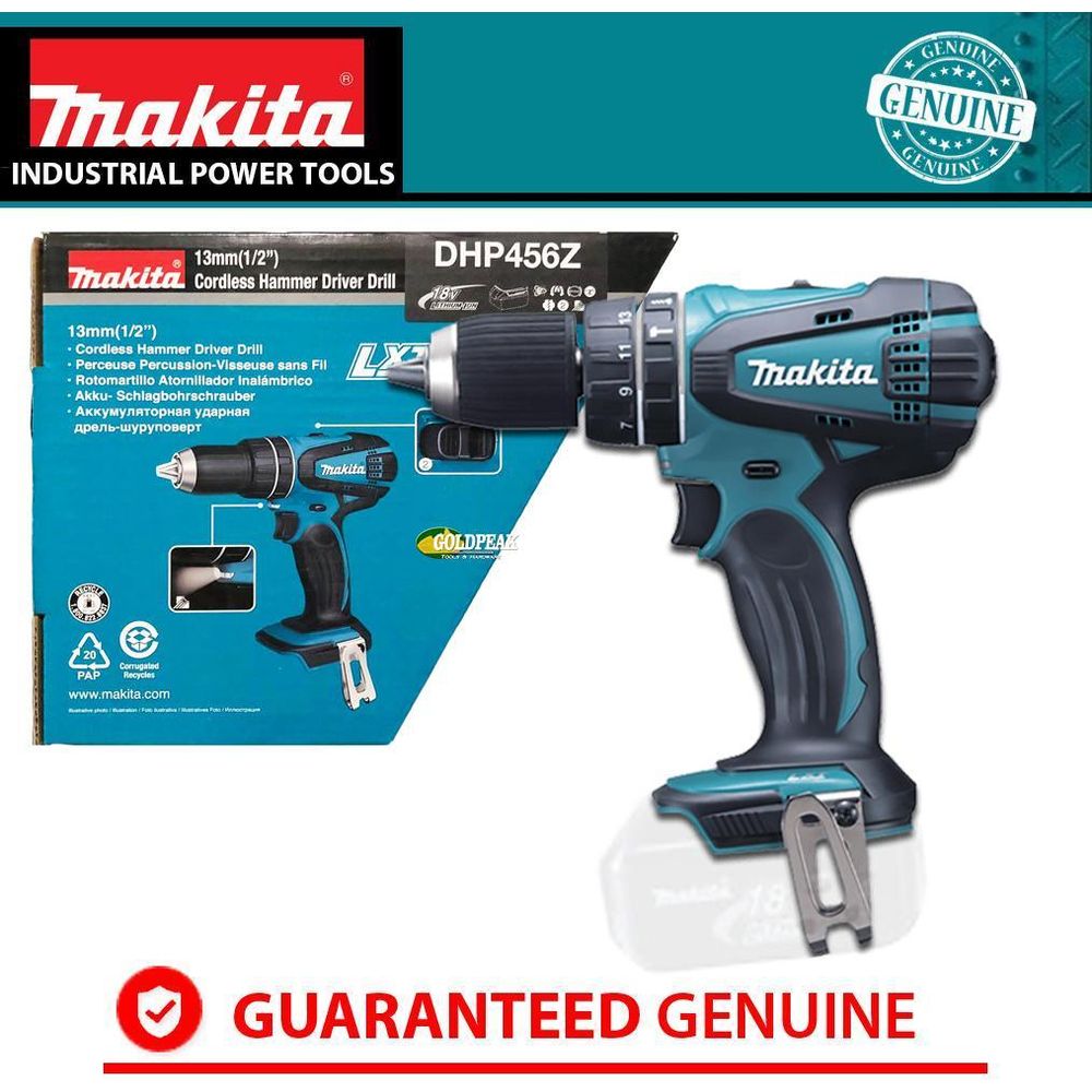 Makita DHP456Z 18V Cordless Hammer Drill [LXT-Series] (Bare) - Goldpeak Tools PH Makita