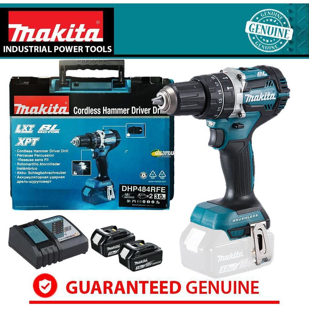 Makita DHP484RFE Cordless Brushless Hammer Drill (LXT-Series) - Goldpeak Tools PH Makita
