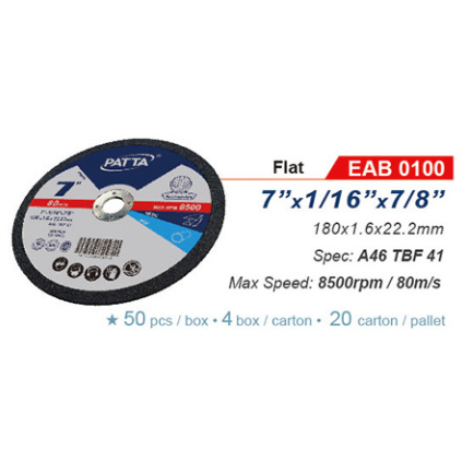 Patta EAB 0100 Flat Cut Off Wheel 7