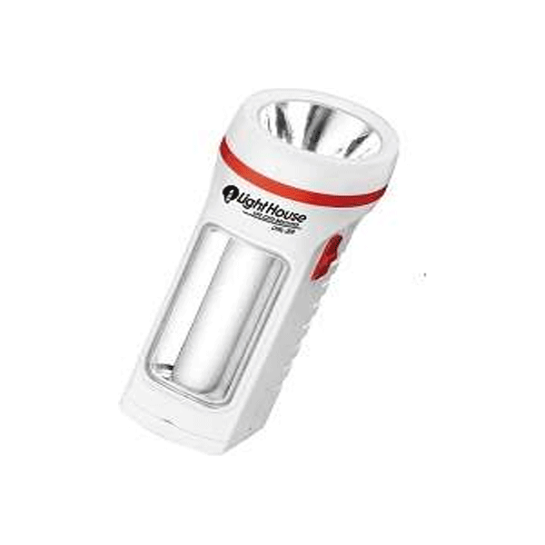 Lighthouse LHEL200 LED Rechargeable Emergency Torch Light (Single Pin Light)