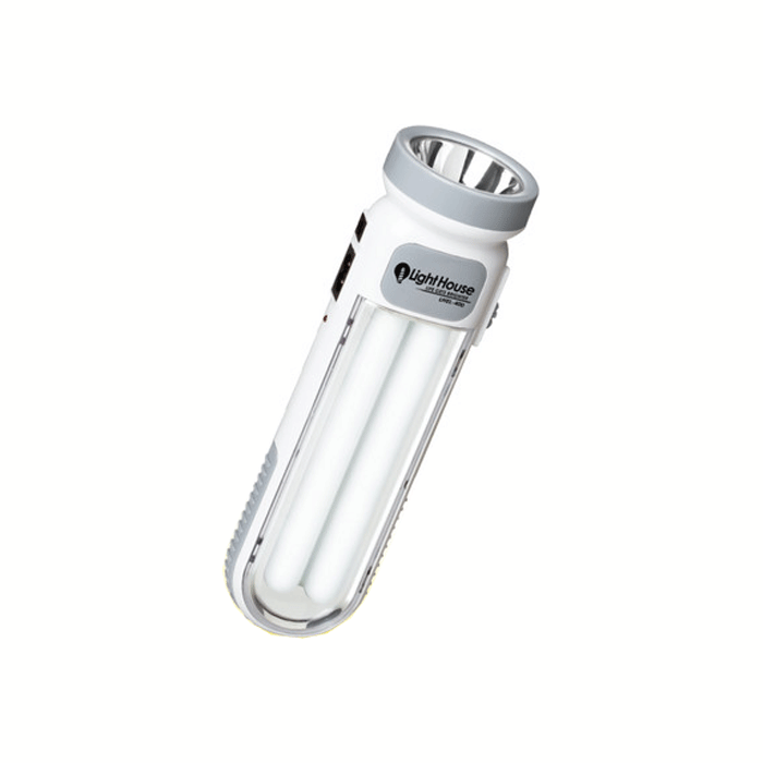 Lighthouse LED Rechargeable Emergency Torch Light (Double Pin light)