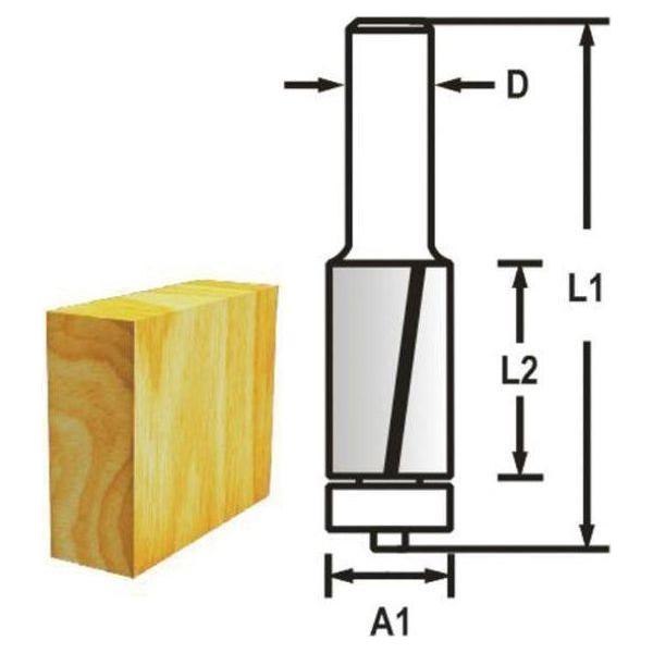 Makita Flush Trim Bit / Straight Router Bit with Bearing - Goldpeak Tools PH Makita