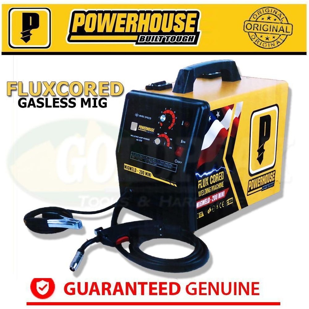 Powerhouse MIGWELD-200 MINI MIG Welding Machine (Fluxcored) - Goldpeak Tools PH Powerhouse