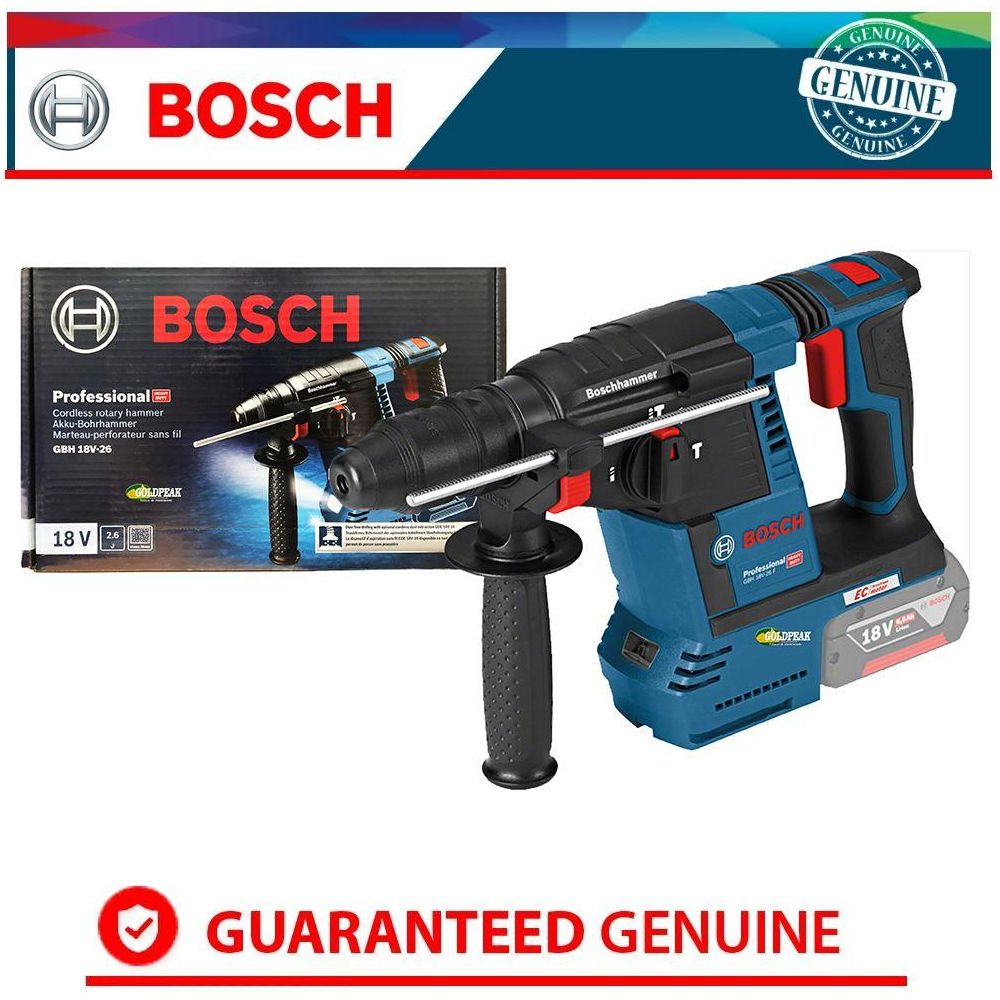 Bosch GBH 18V-26 Cordless Brushless Rotary Hammer (Bare) - Goldpeak Tools PH Bosch