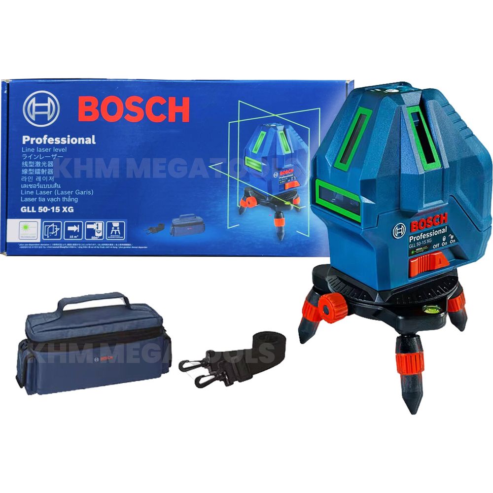 Bosch GLL 50-15 XG Line Laser Level [5x Lines] with Plumb Points (50 meters)