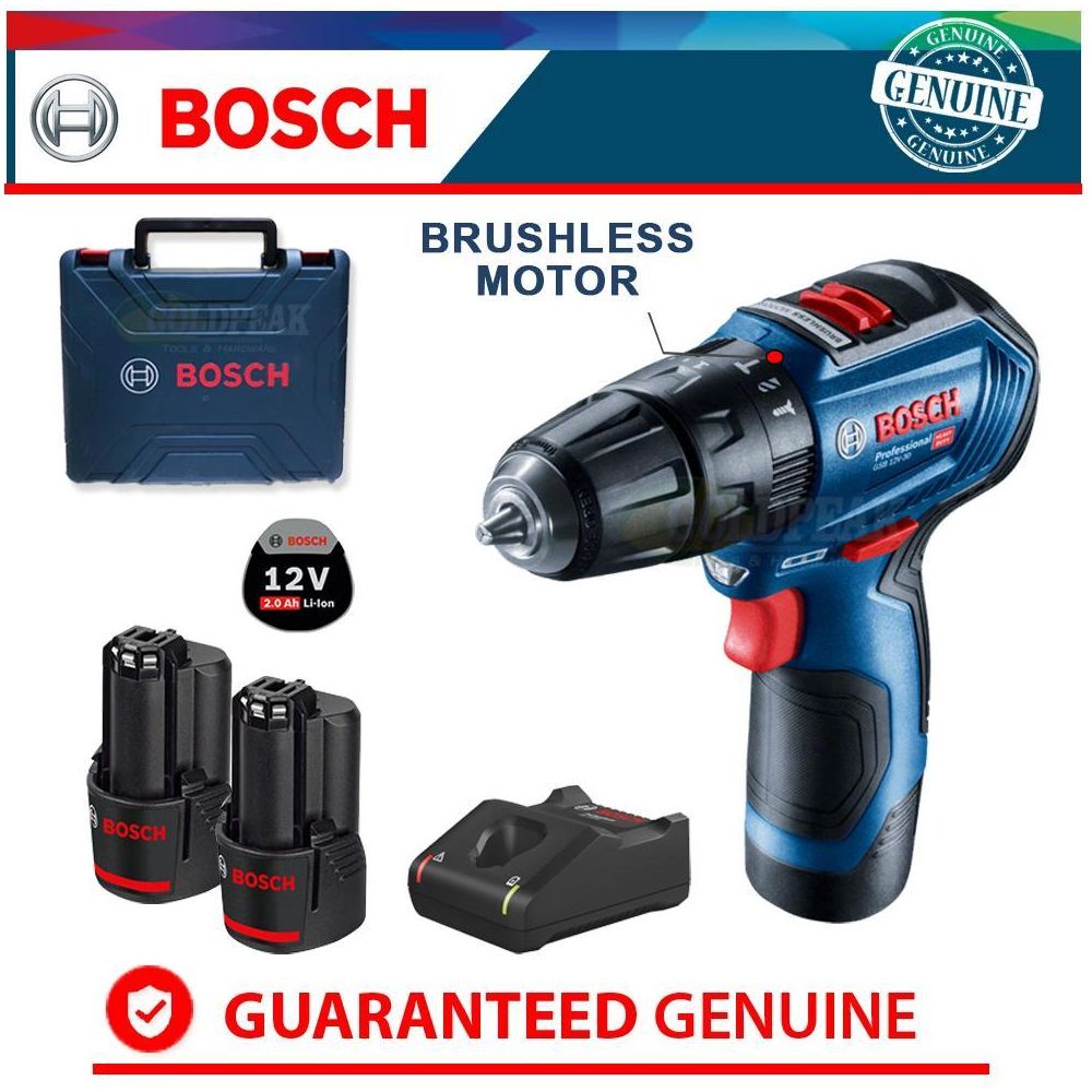 Bosch GSB 12V-30 Cordless Brushless Impact Drill - Driver - Goldpeak Tools PH Bosch