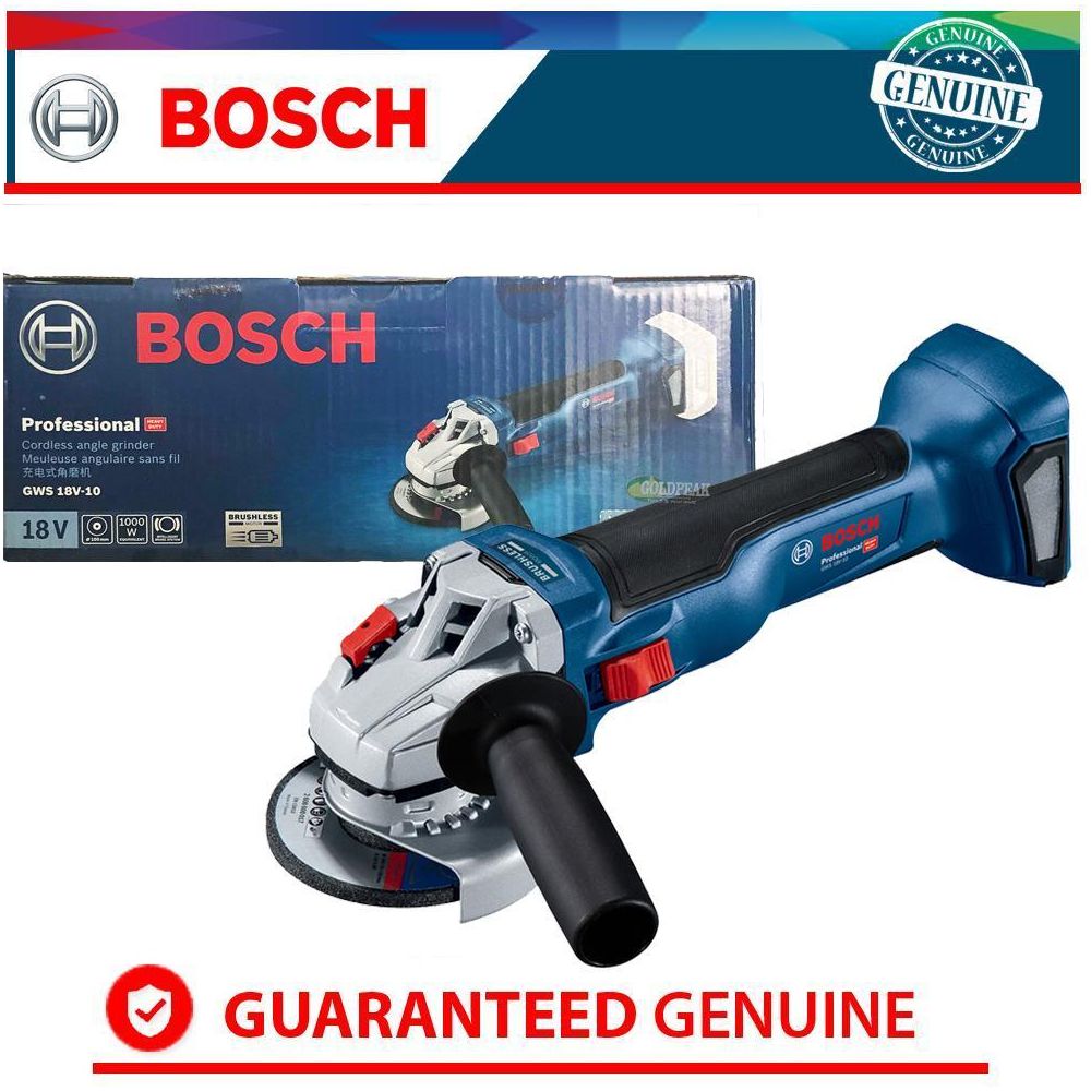 Bosch GWS 18V-10 Cordless Brushless Angle Grinder (Bare) - Goldpeak Tools PH Bosch