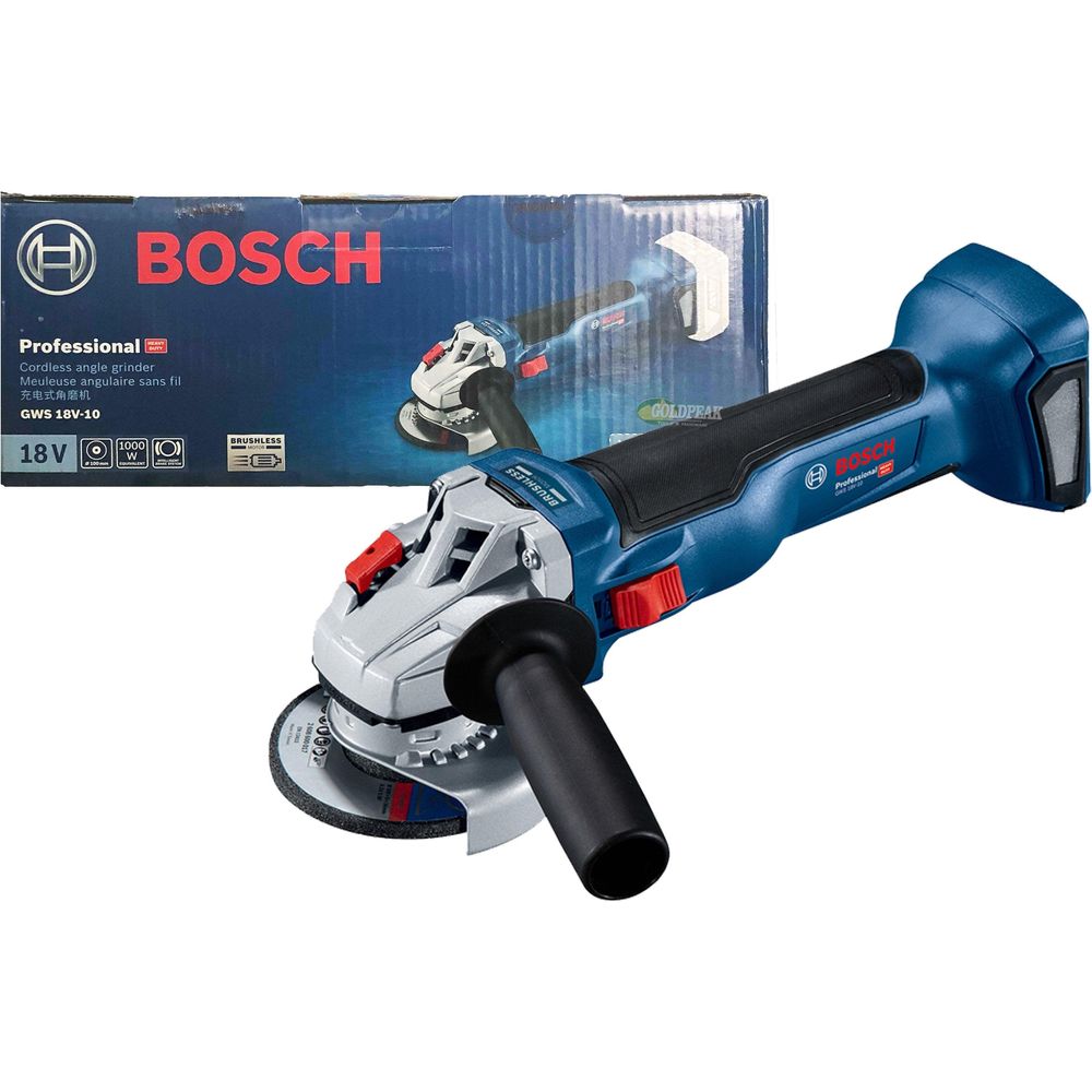 Bosch GWS 18V-10 Cordless Brushless Angle Grinder (Bare) - Goldpeak Tools PH Bosch