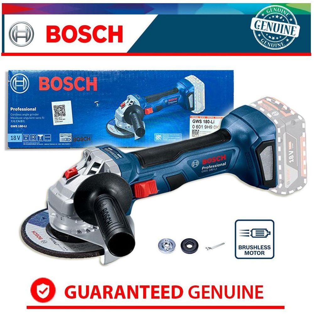 Bosch GWS 180-Li Cordless Brushless Angle Grinder 4