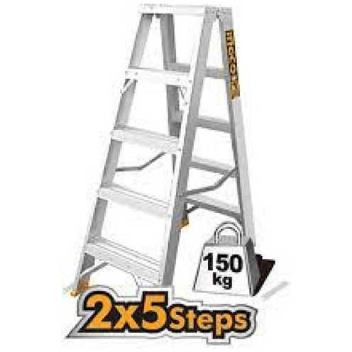 Ingco Double Sided Aluminum A-type Ladder - KHM Megatools Corp.