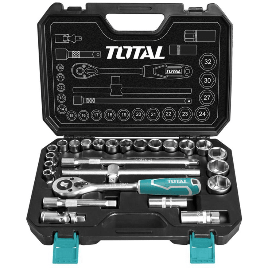 Total THT121251 25pcs Socket Wrench Set 1/2