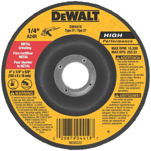 Dewalt DW4419 Grinding Disc 4