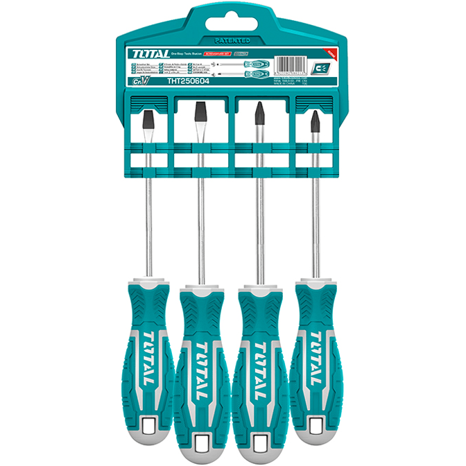 Total THT250604 4pcs Screwdriver Set | Total by KHM Megatools Corp.