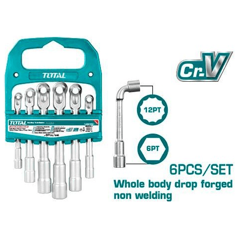 Total TLASWT0601 6pcs L-Angled Socket Wrench Set | Total by KHM Megatools Corp.