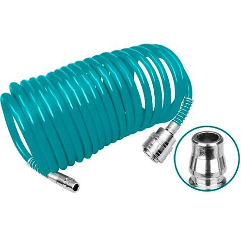 Total PU Recoil Air Hose with Quick Coupler Fittings | Total by KHM Megatools Corp.