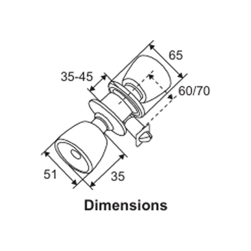 Herks Knobset Cyndrical Type