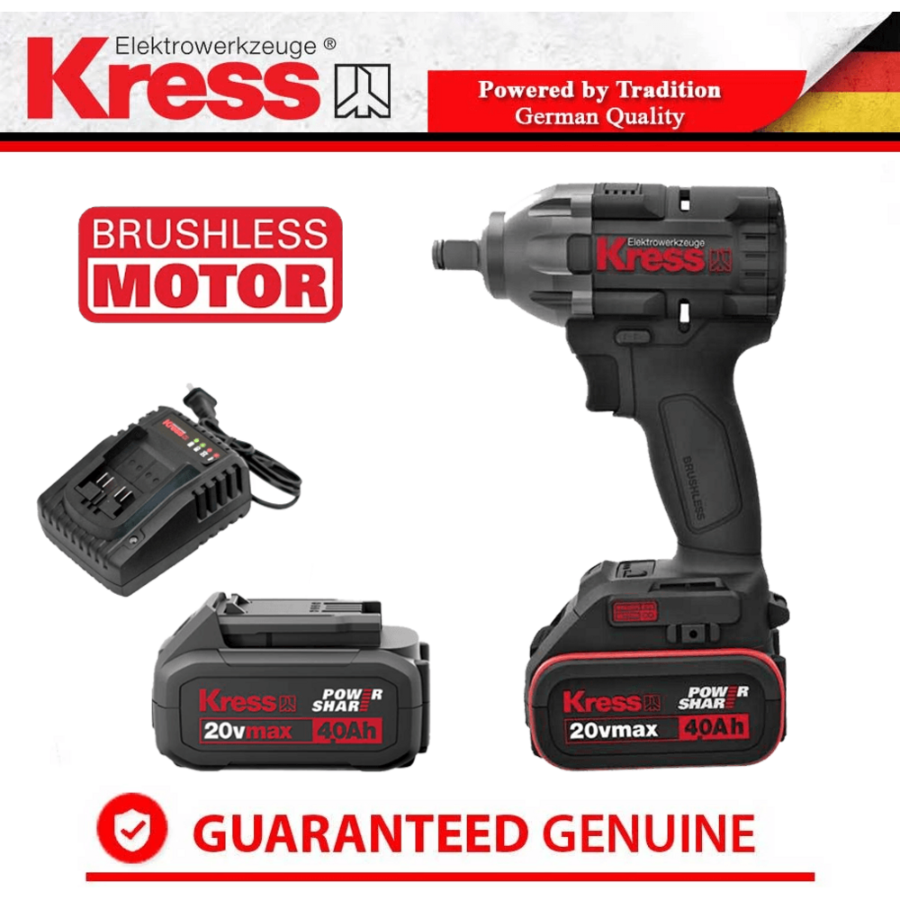 Kress KU270 20V Cordless Brushless Impact Wrench 1/2