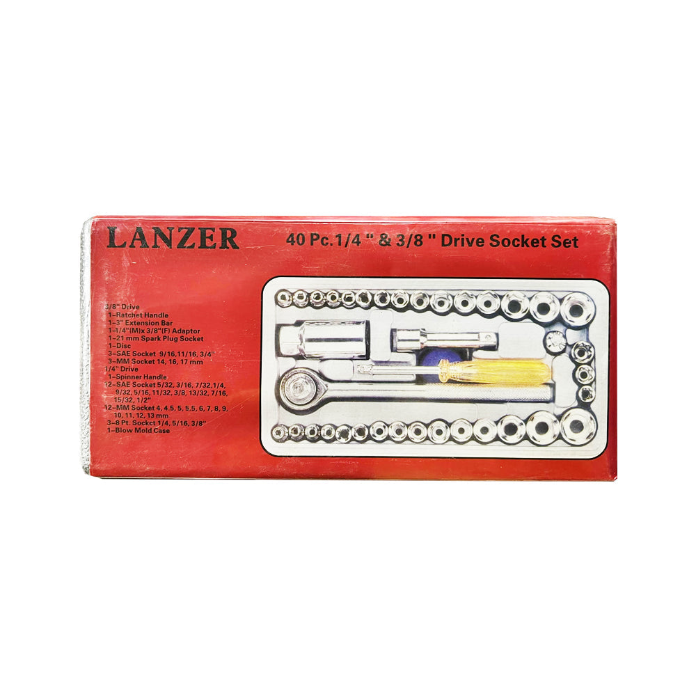 Lanzer 40pcs Socket Wrench Set 1/4