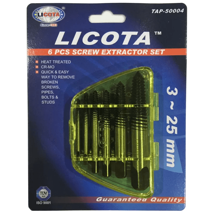 Licota TAP-50004 6pcs Screw Extractor Set | Licota by KHM Megatools Corp.