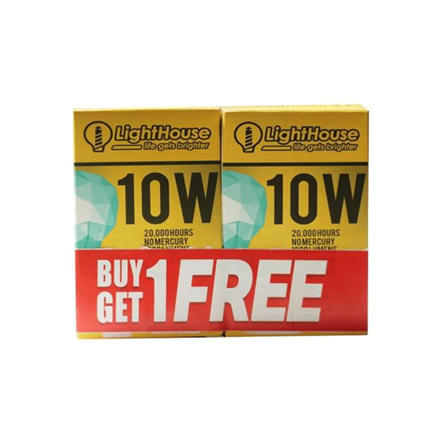Lighthouse LED Bulb E27 Warm White (Premium) Buy1Get1