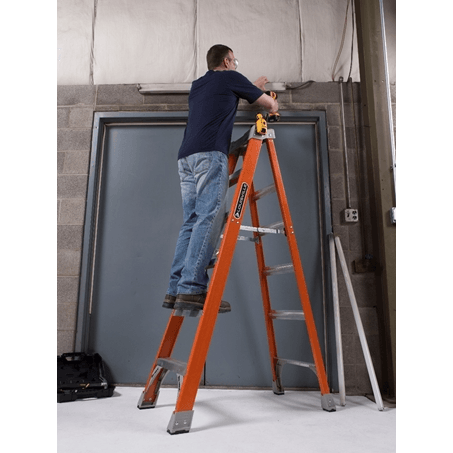 Louisville FS1500 Fiberglass Step Ladder / A-Type Ladder (300 lbs - Orange) - KHM Megatools Corp.