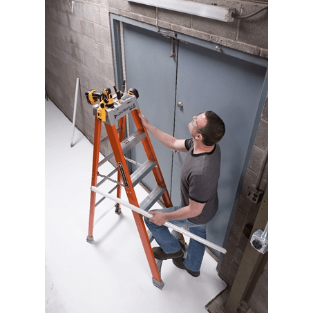 Louisville FS1500 Fiberglass Step Ladder / A-Type Ladder (300 lbs - Orange) - KHM Megatools Corp.