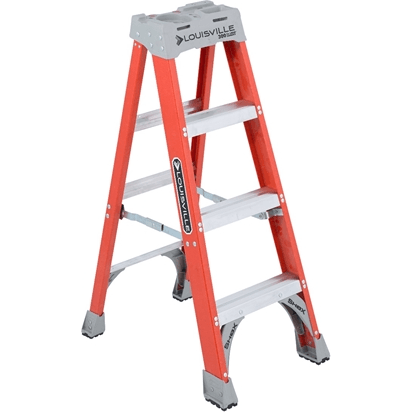 Louisville FS1500 Fiberglass Step Ladder / A-Type Ladder (300 lbs - Orange) - KHM Megatools Corp.