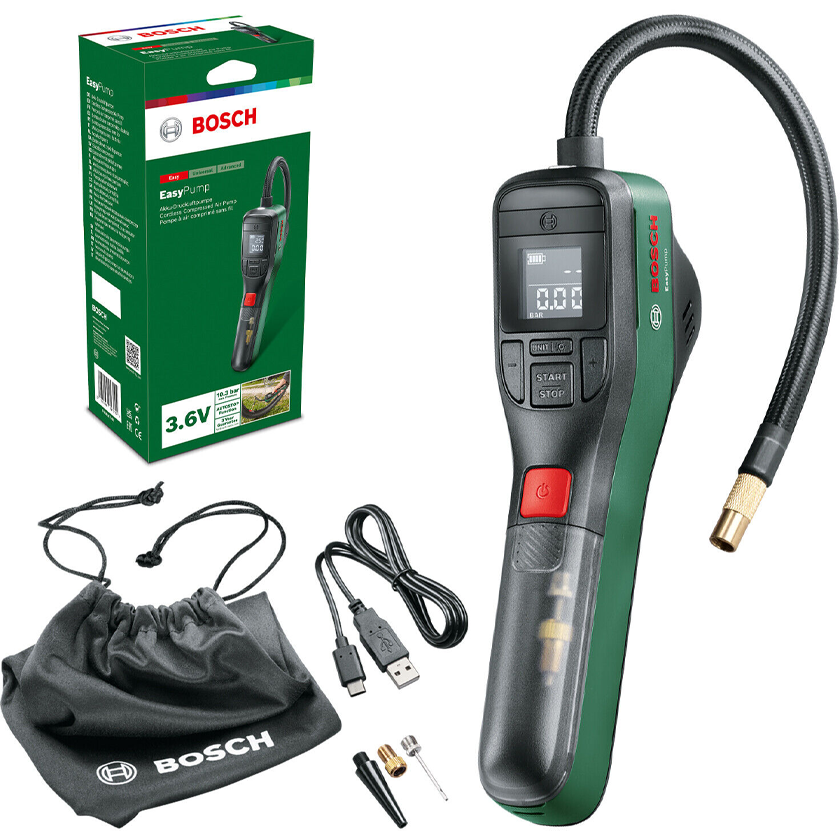 Bosch EasyPump Cordless Compressed Air-Pump 3.6V (0603947080) | Bosch by KHM Megatools Corp.